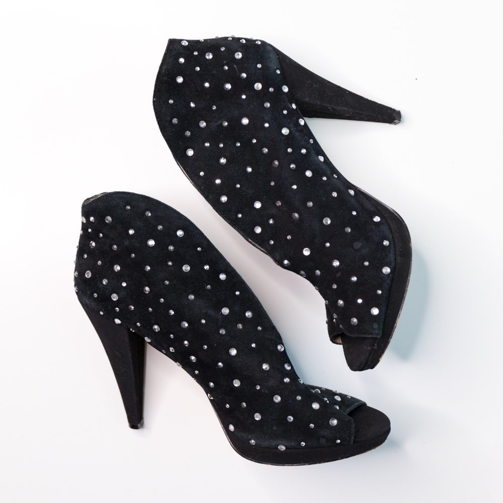 ❗️*3/$15* INC Black Rhinestone Sparkle Booties